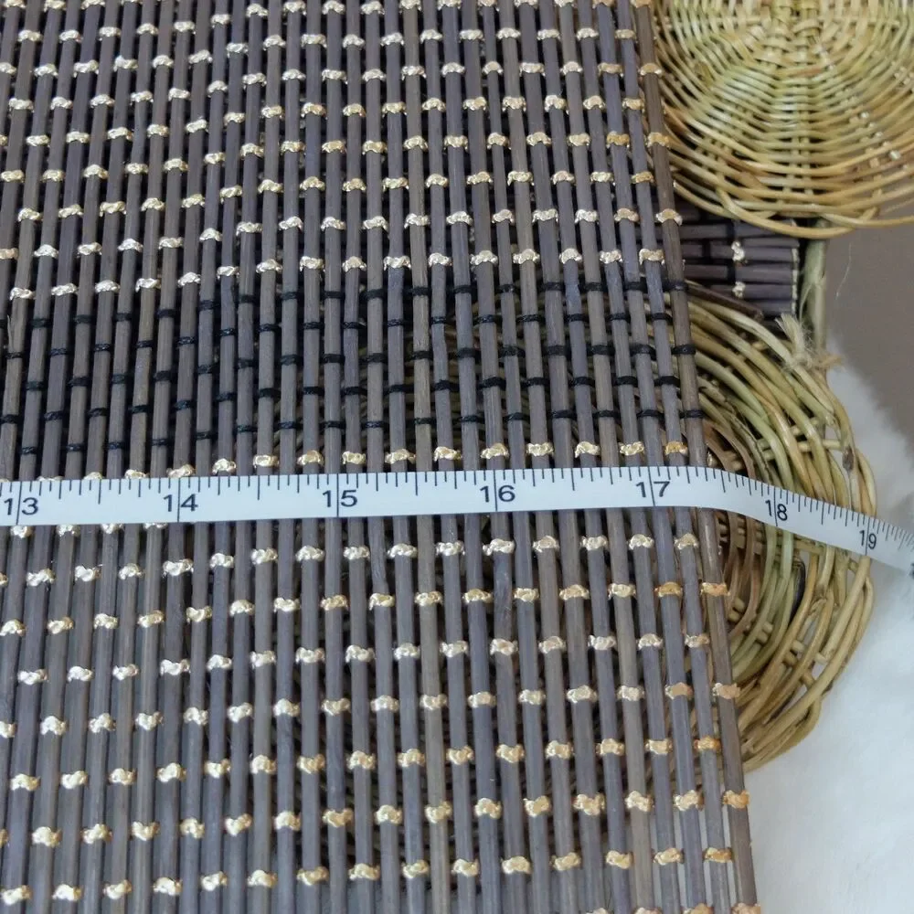 Handcrafted Wooden Wicker Placemat and Coaster Set of 6 NEW